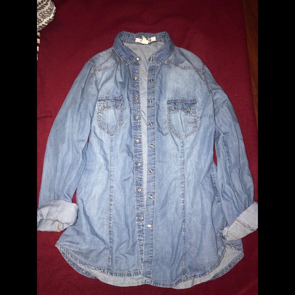 FOREVER 21 jean button down